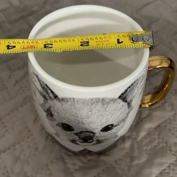 Koala Fine China Mug By Pier 1 With Gold Handle 5" Tall - Picture 5 of 5